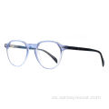 Ladies redondas de moda Eco Acetate Marcos ópticos anteojos